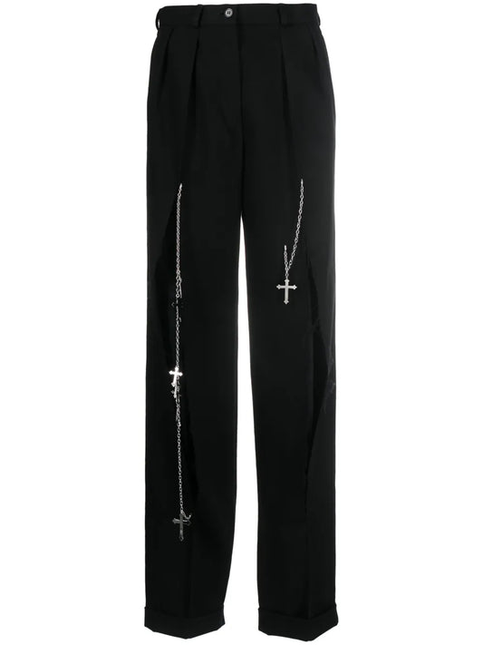 Cutout Chain-Link Trousers