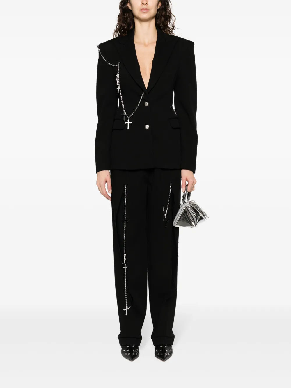 Cutout Chain-Link Trousers