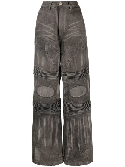 Knee-Pad Biker Jeans