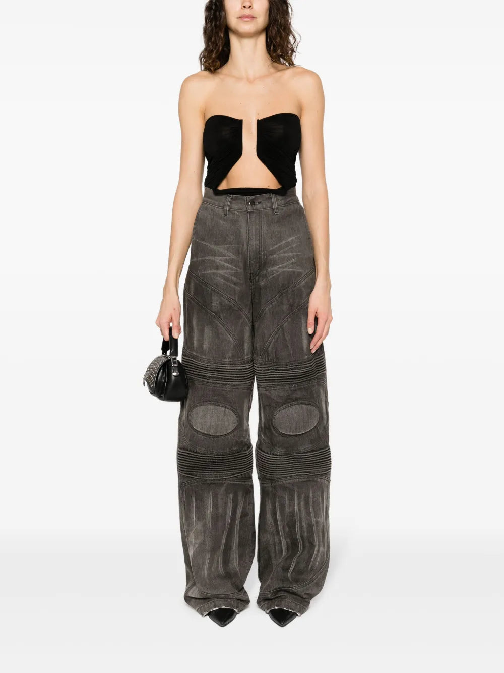 Knee-Pad Biker Jeans