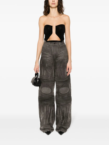 Knee-Pad Biker Jeans