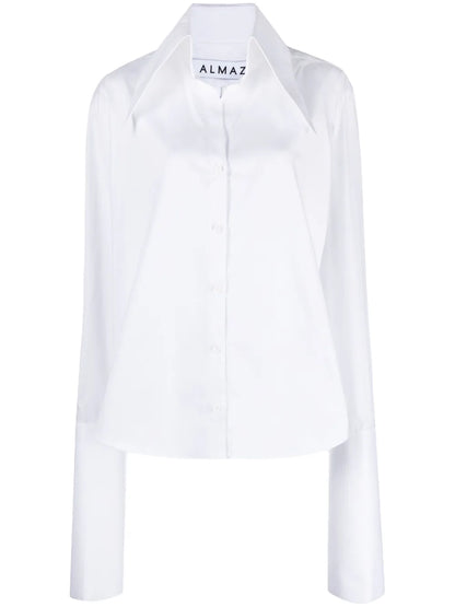 Split-Detail Poplin-Cotton Shirt