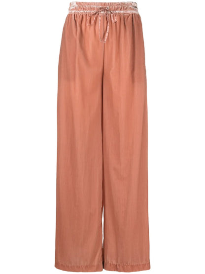 Wide-Leg Velvet Trousers