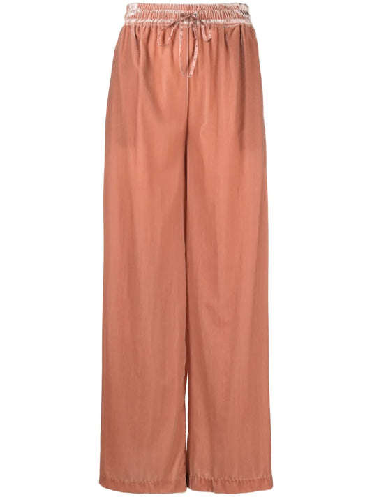 Wide-Leg Velvet Trousers