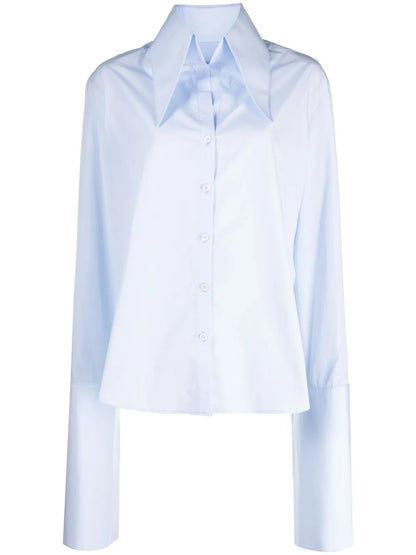 Split-Detail Poplin-Cotton Shirt