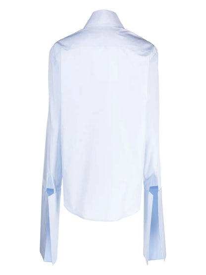 Split-Detail Poplin-Cotton Shirt
