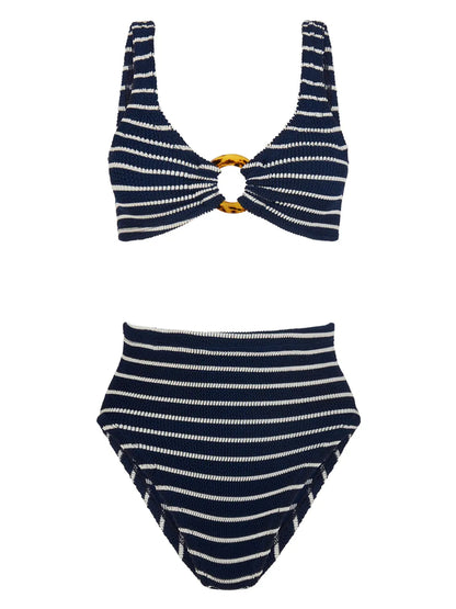 Nadine Striped Seersucker Bikini