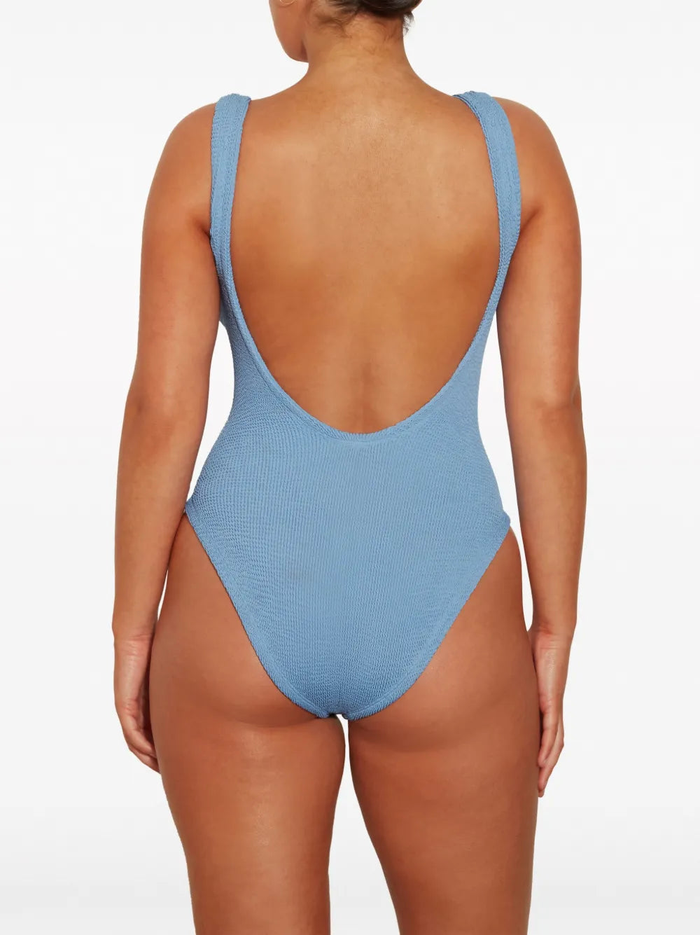 Square Neck Seersucker Swimsuit