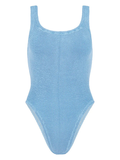 Square Neck Seersucker Swimsuit