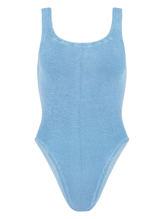 Square Neck Seersucker Swimsuit