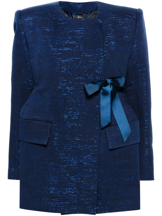 Shika Petiole Kente Double-Breasted Blazer