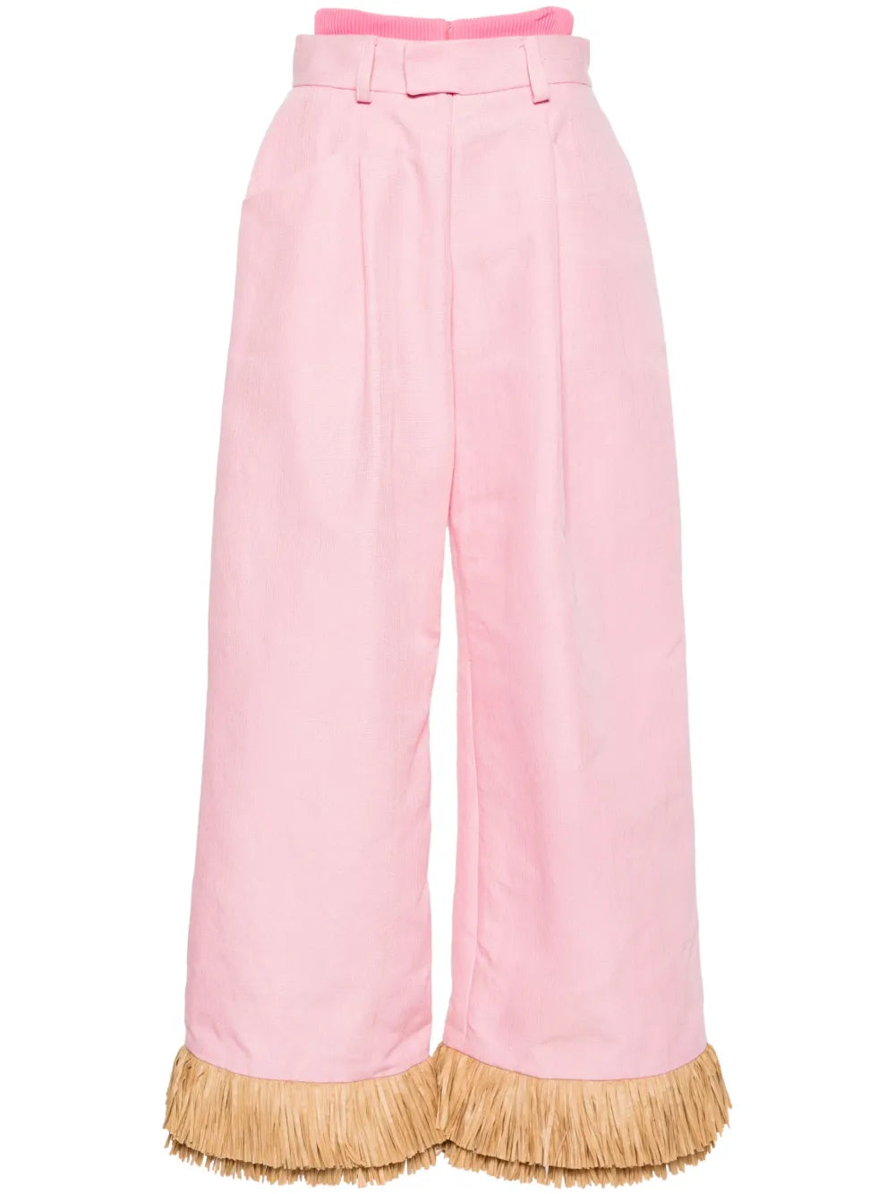 Street Sweeper Fringed Palazzo Pants
