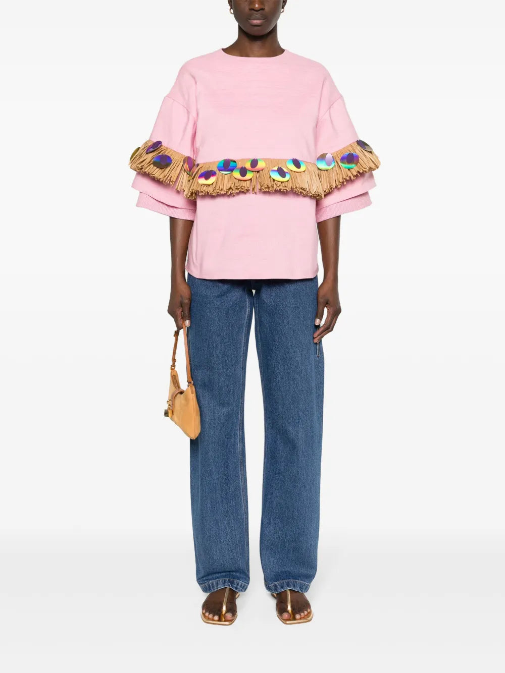 Gambaga Kente Fringed T-Shirt