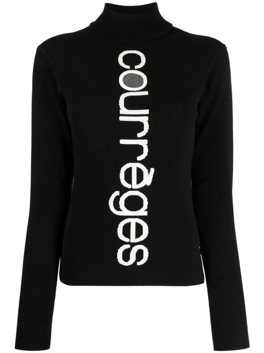 Mock-Neck Intarsia-Knit Jumper