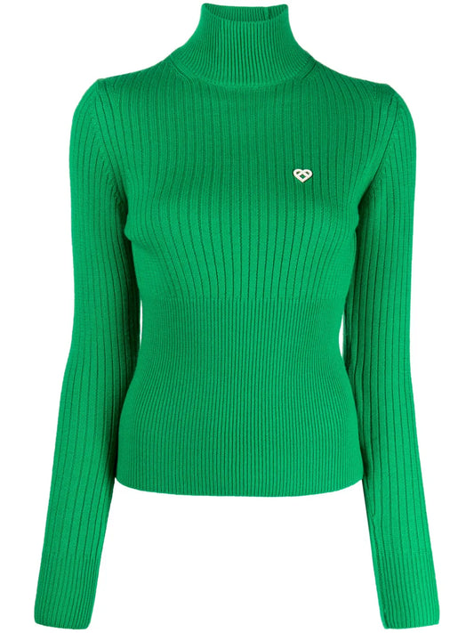 Ribbed High-Neck Jumper