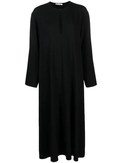 Round-Neck Wool Dress