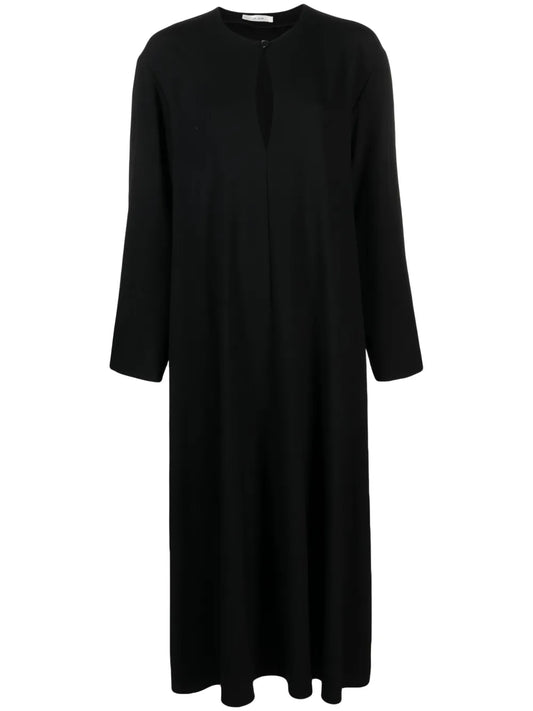 Round-Neck Wool Dress