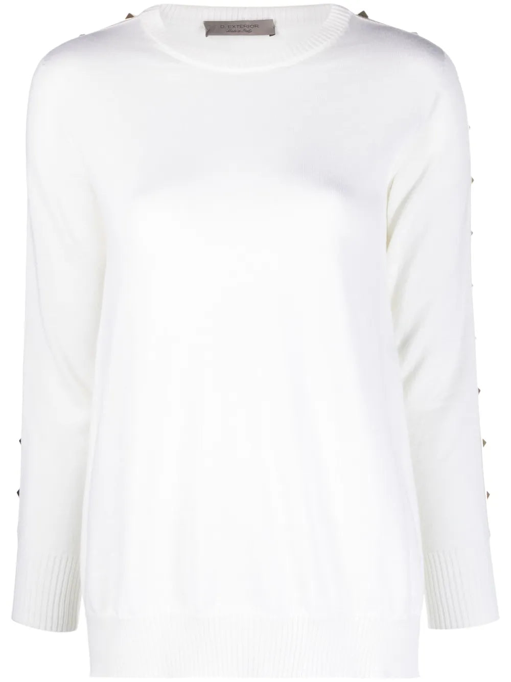 Stud-Embellished Wool Jumper