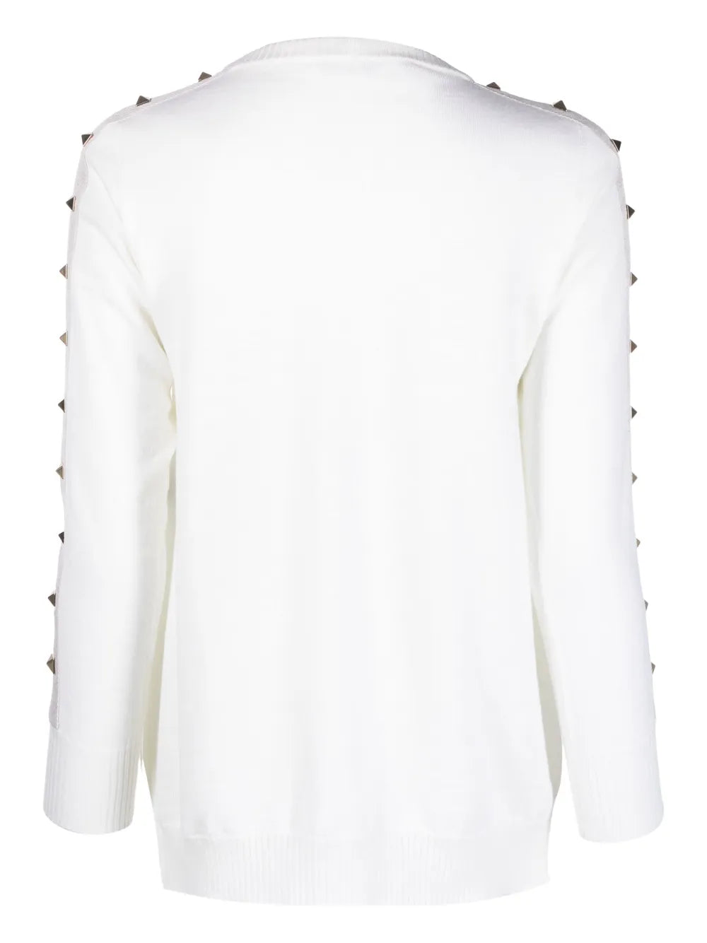 Stud-Embellished Wool Jumper