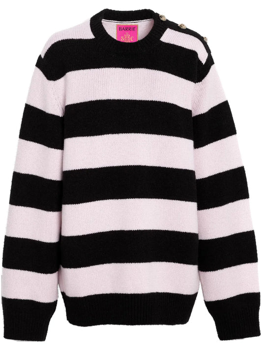 Striped Intarsia-Knit Jumper