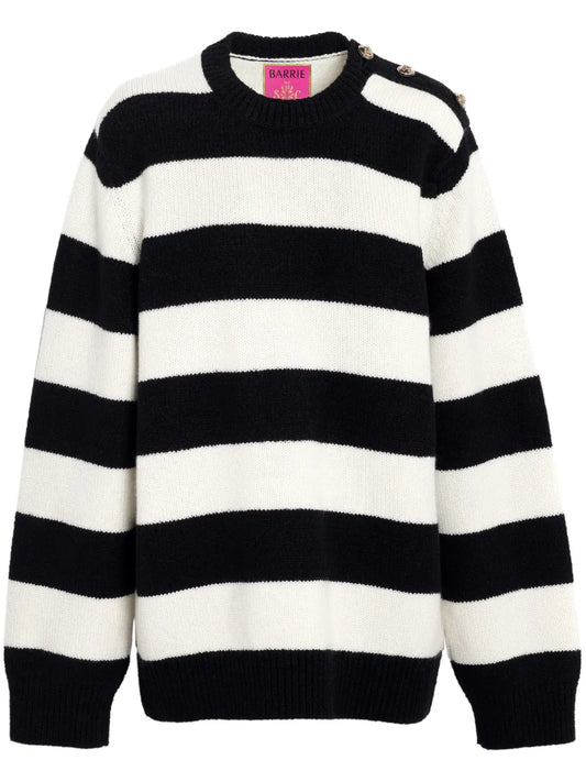 Striped Intarsia-Knit Jumper