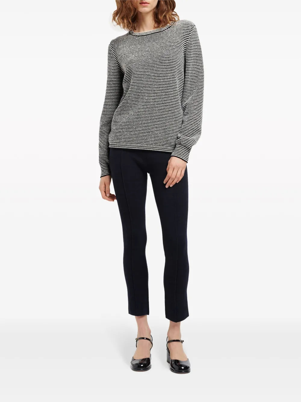 Striped Intarsia-Knit Jumper
