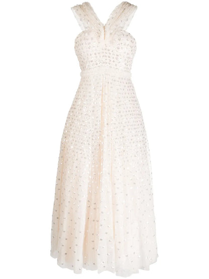 Sequinned V-Neck Maxi Dress