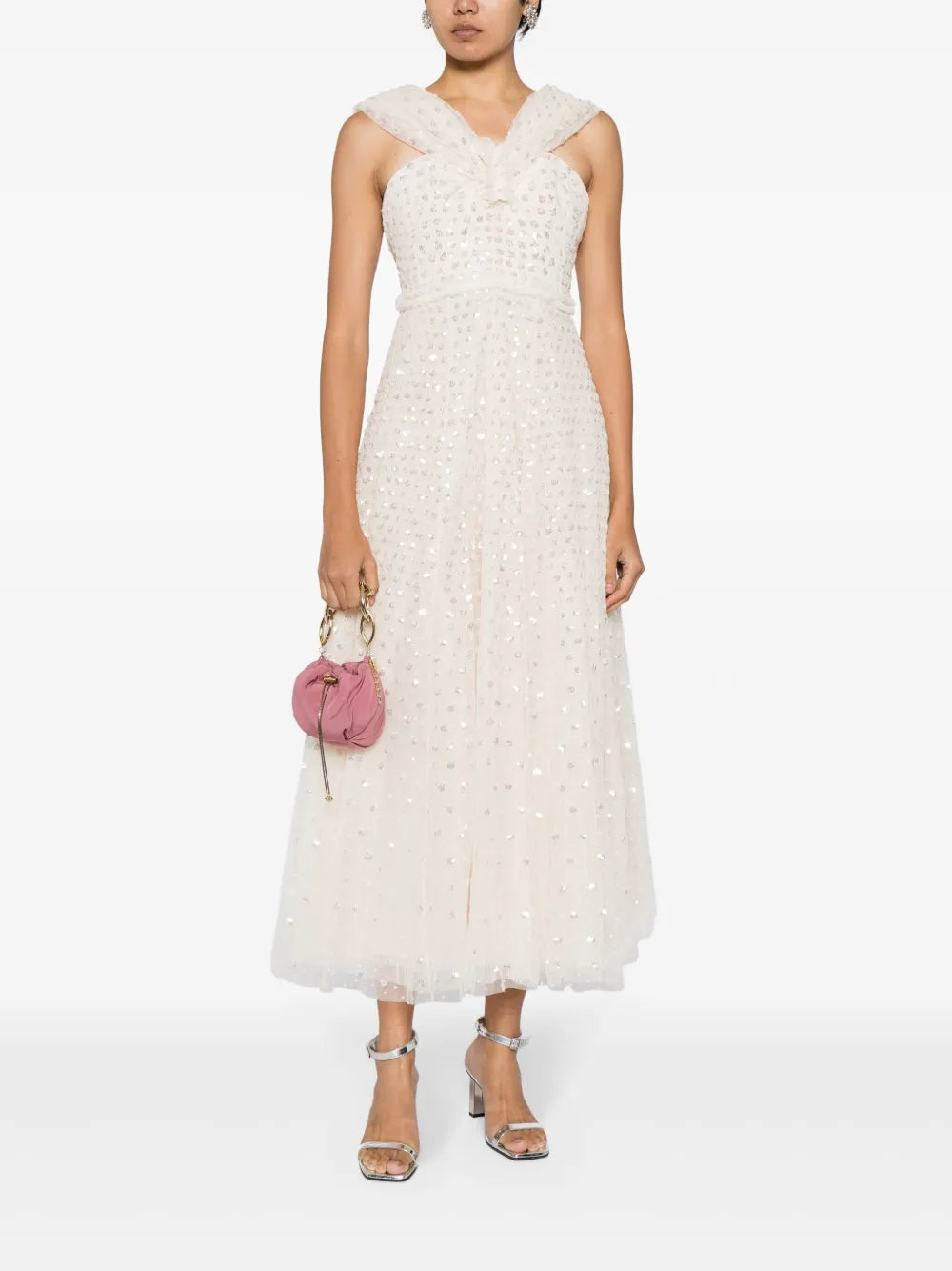 Sequinned V-Neck Maxi Dress
