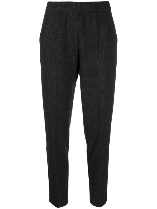 Herringbone Tapered-Leg Trousers