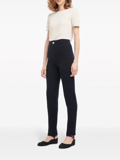 Slim-Cut Knitted Trousers
