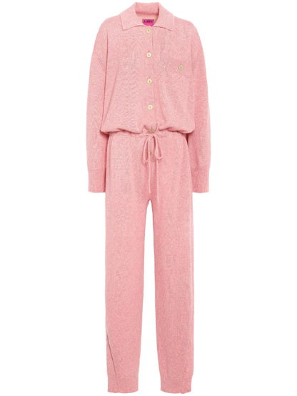 Long-Sleeve Cashmere Jumpsuit