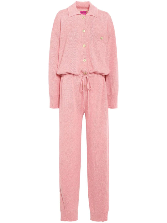 Long-Sleeve Cashmere Jumpsuit