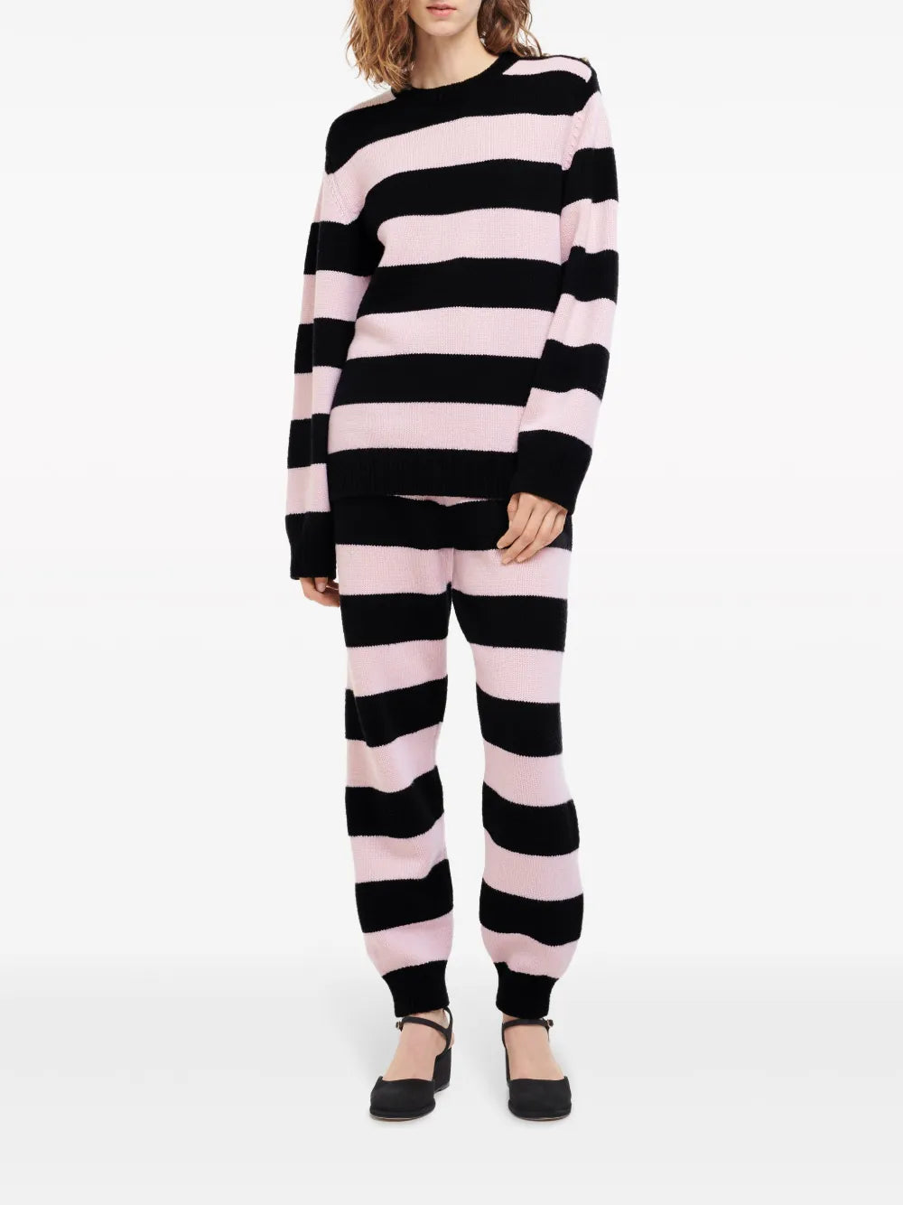 Striped Bouclé Track Pants
