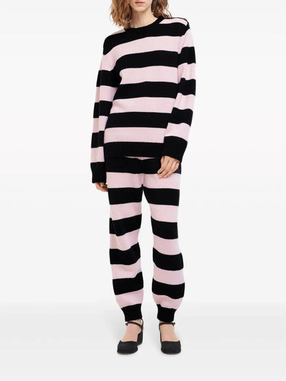 Striped Bouclé Track Pants