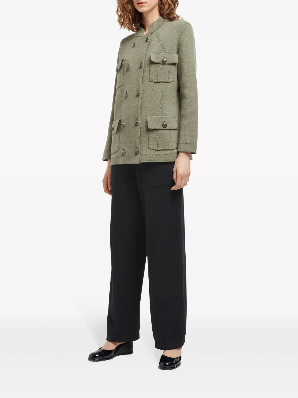 Double-Breasted Military Coat