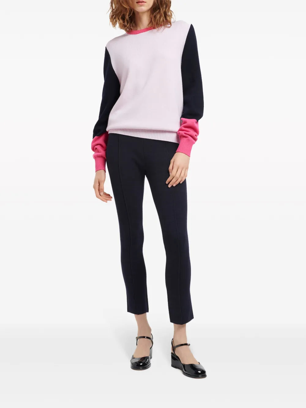 Colour-Block Cashmere Jumper