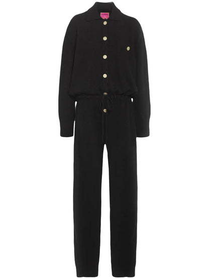 Long-Sleeve Cashmere Jumpsuit