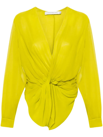 Springs Silk Twist-Front Blouse