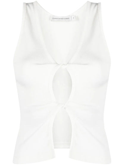 Cut-Out Twisted Tank Top
