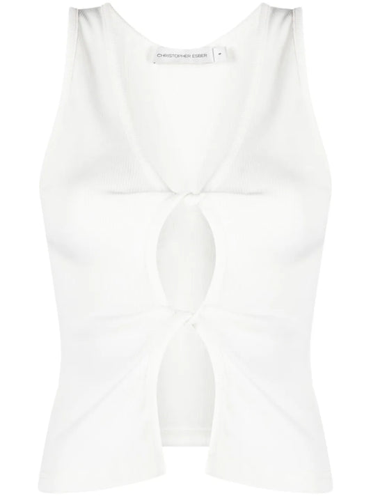 Cut-Out Twisted Tank Top