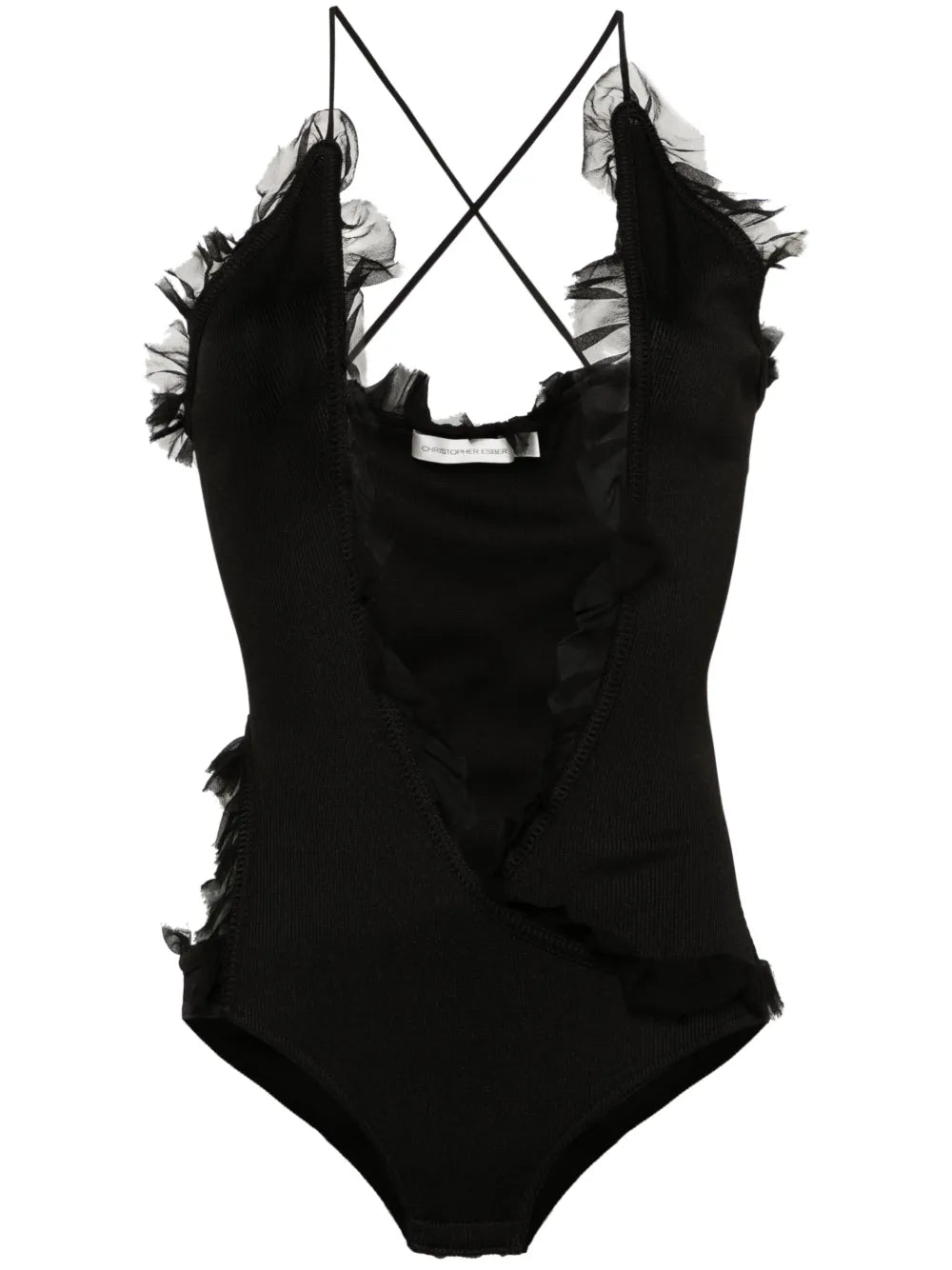 Carina Ruffled Silk Bodysuit
