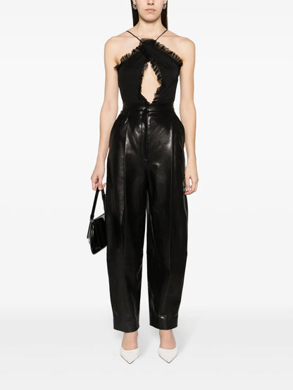 Carina Ruffled Silk Bodysuit