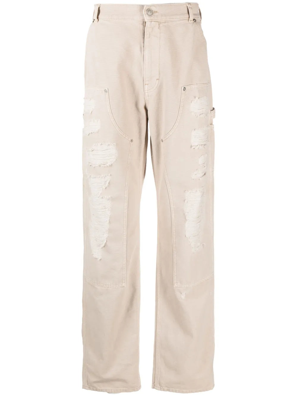 Destroyed Canvas Ripped Carpenter Trousers