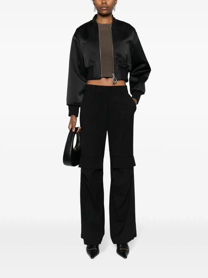 High-Waist Straight-Leg Cargo Trousers