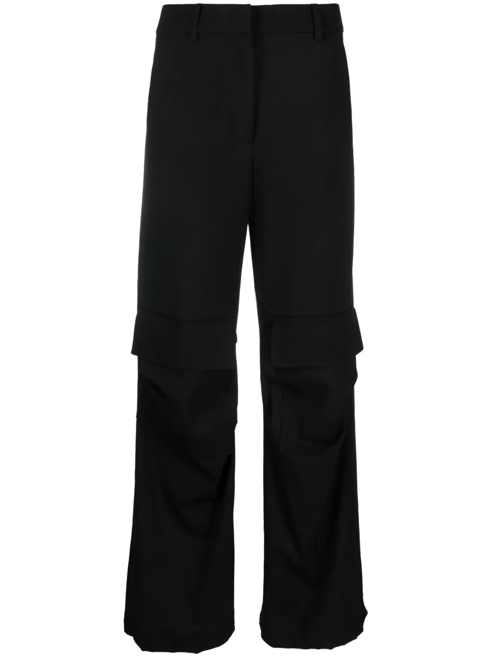 High-Waist Straight-Leg Cargo Trousers