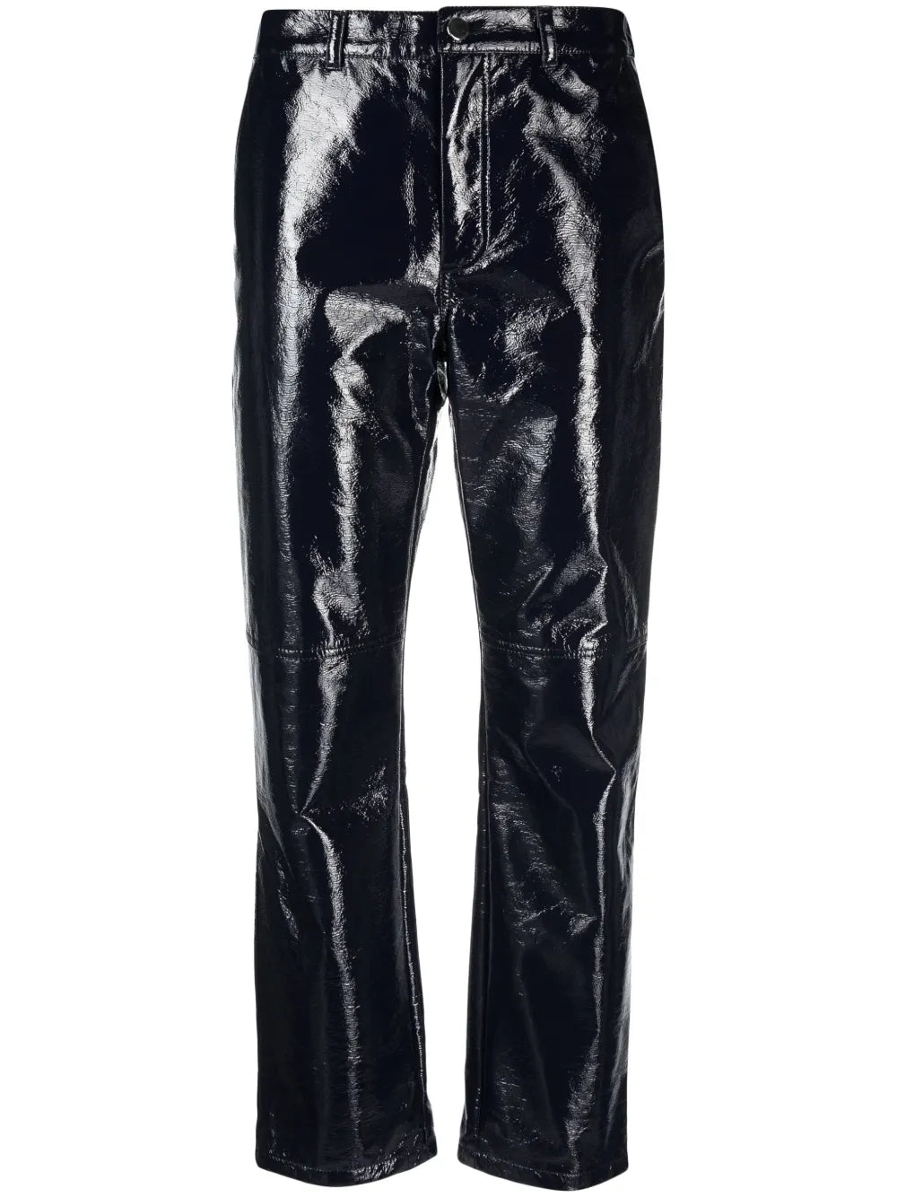 Iggy Vinyl Cotton-Blend Straight Trousers