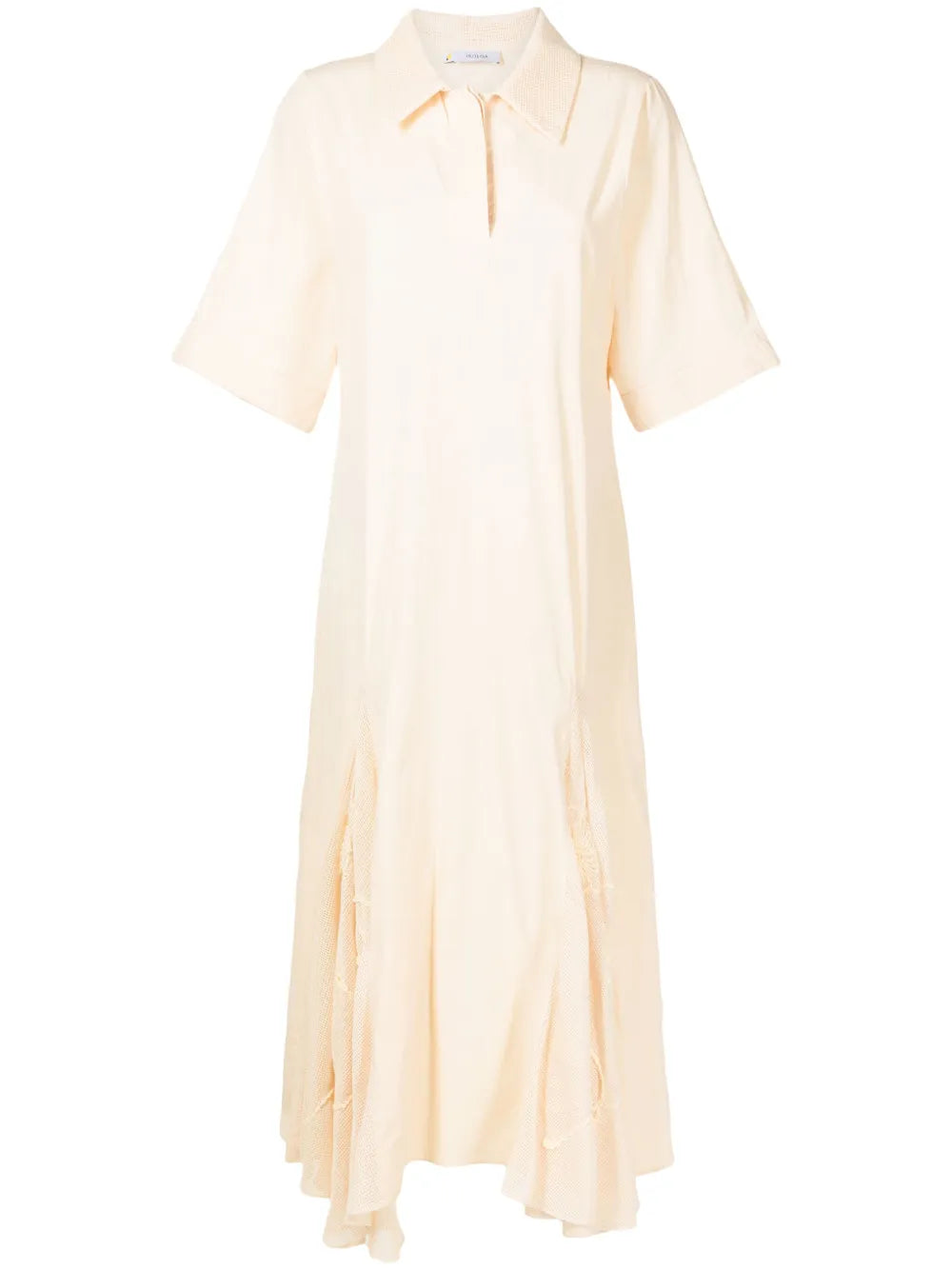 Flor Selvagem Floral-Embroidered Polo Dress