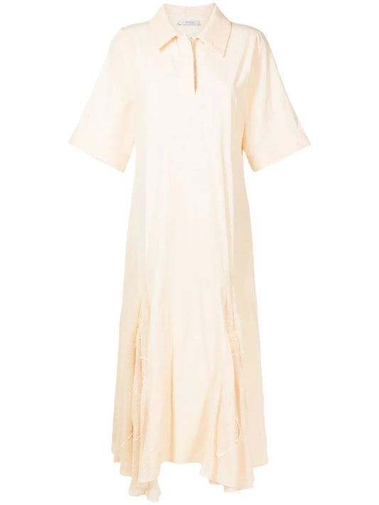 Flor Selvagem Floral-Embroidered Polo Dress