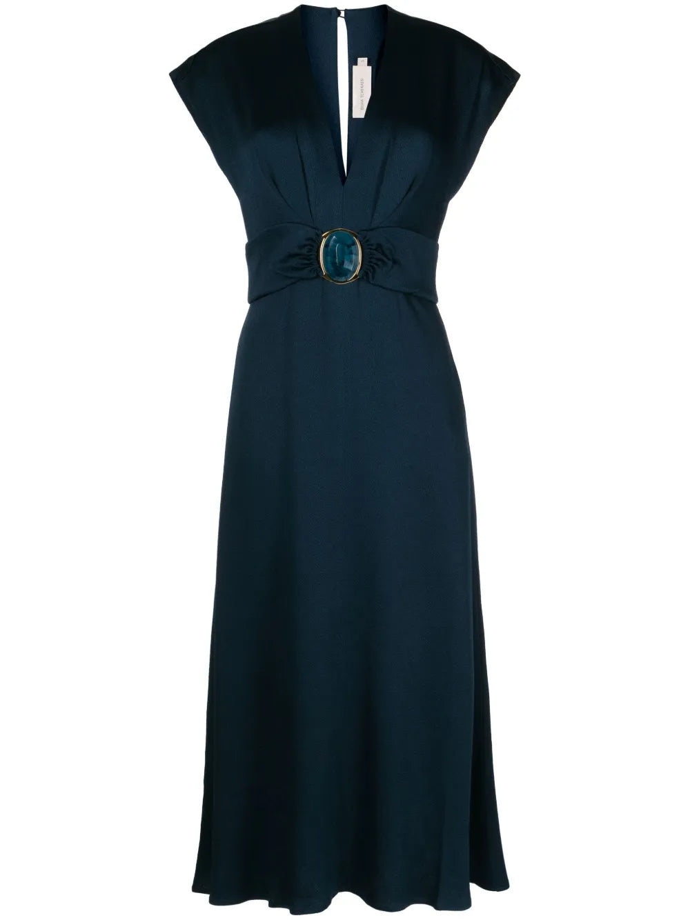 Emmeline Gemstone-Detail Midi Dress