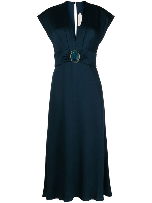 Emmeline Gemstone-Detail Midi Dress